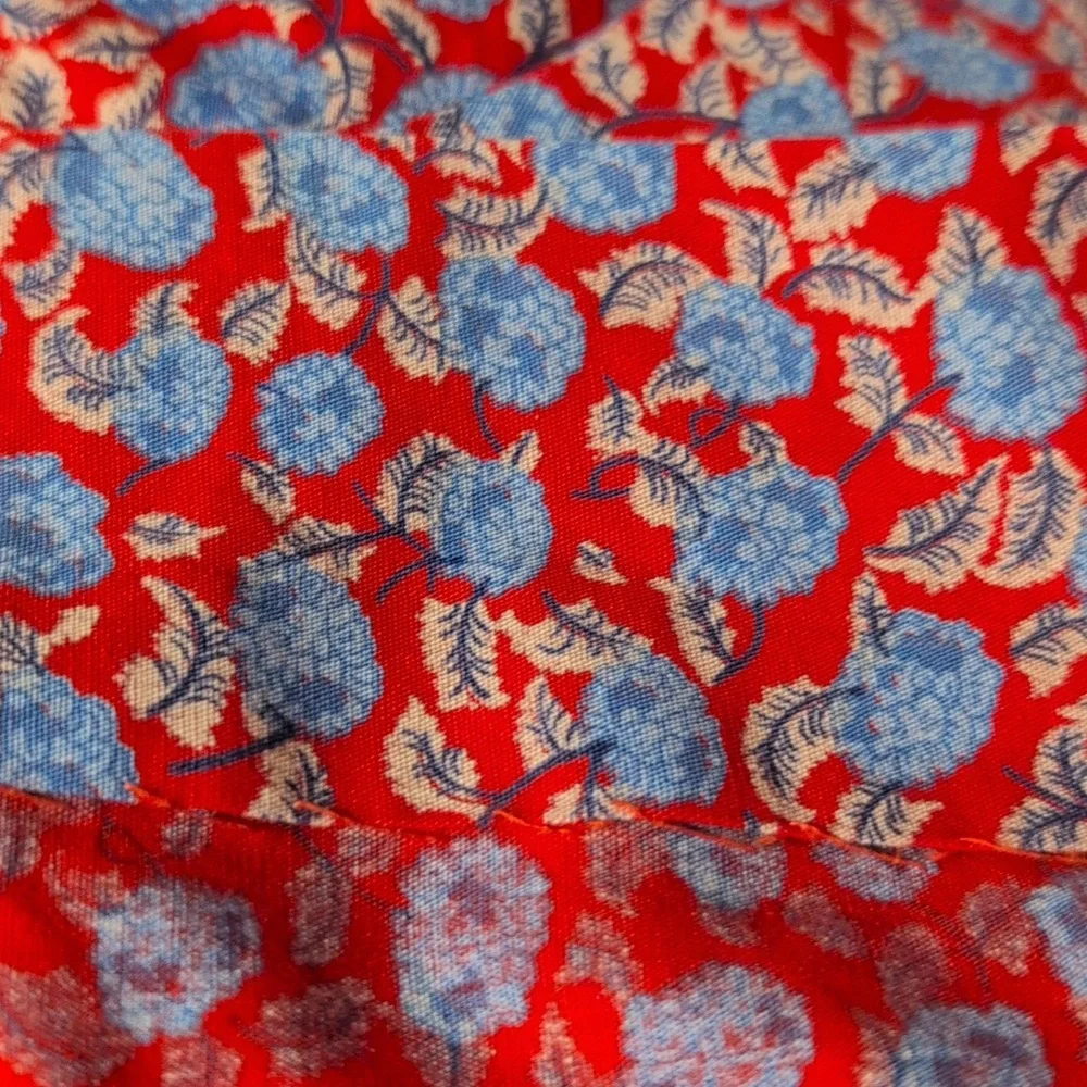 80s Vintage‎ Girls Homespun Floral Print Tie Summer Dress